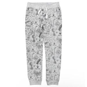 Appaman x Peanuts Sparkle Cloud Jogger Pants Gray Graphic Print Comic Kids Sz 10
